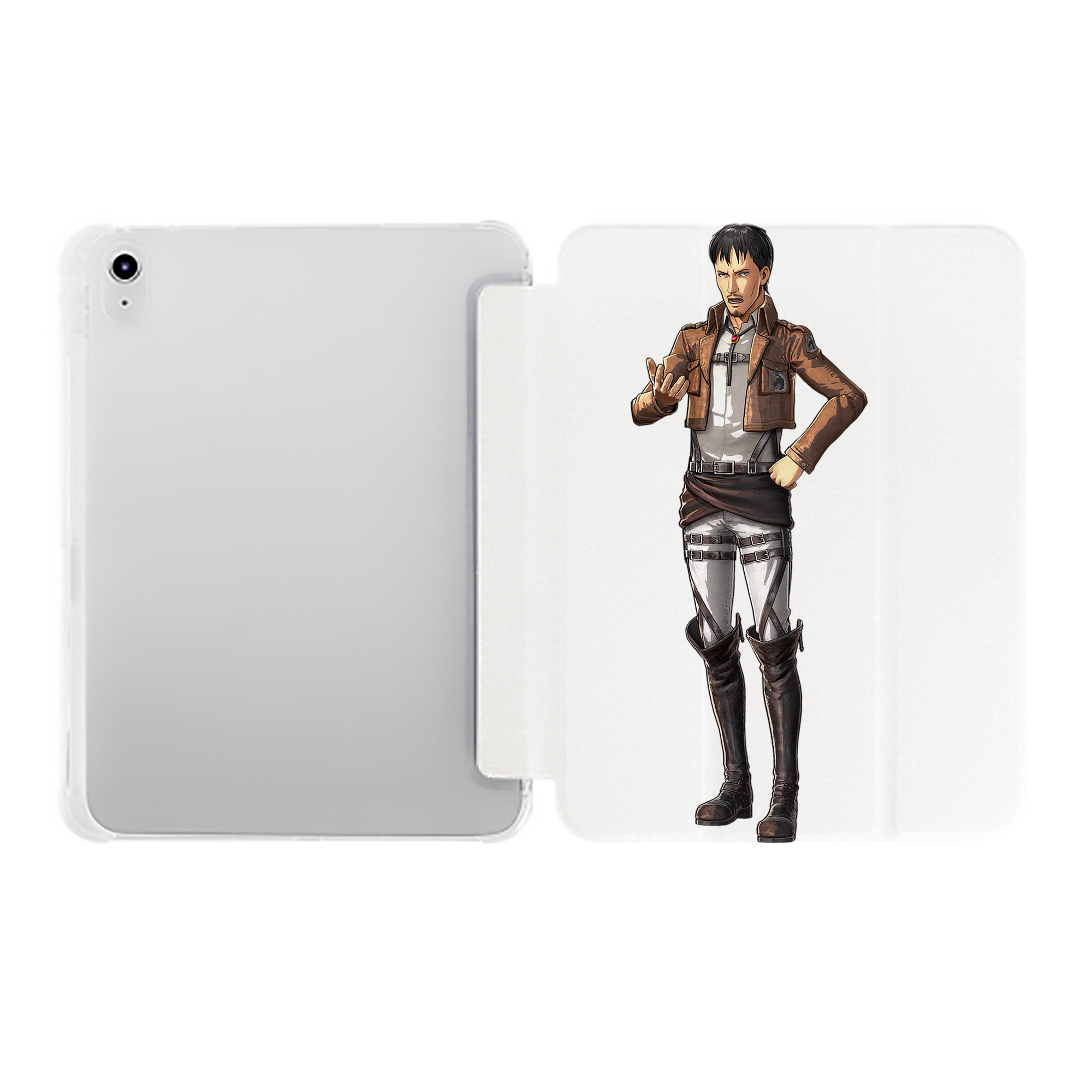 （画像用） 進撃の巨人 Attack on Titan IPad ケース ペン収納付き 三つ折りスタンド PUレザー×シリコン 対応機種9.5/10.5/10.9インチ